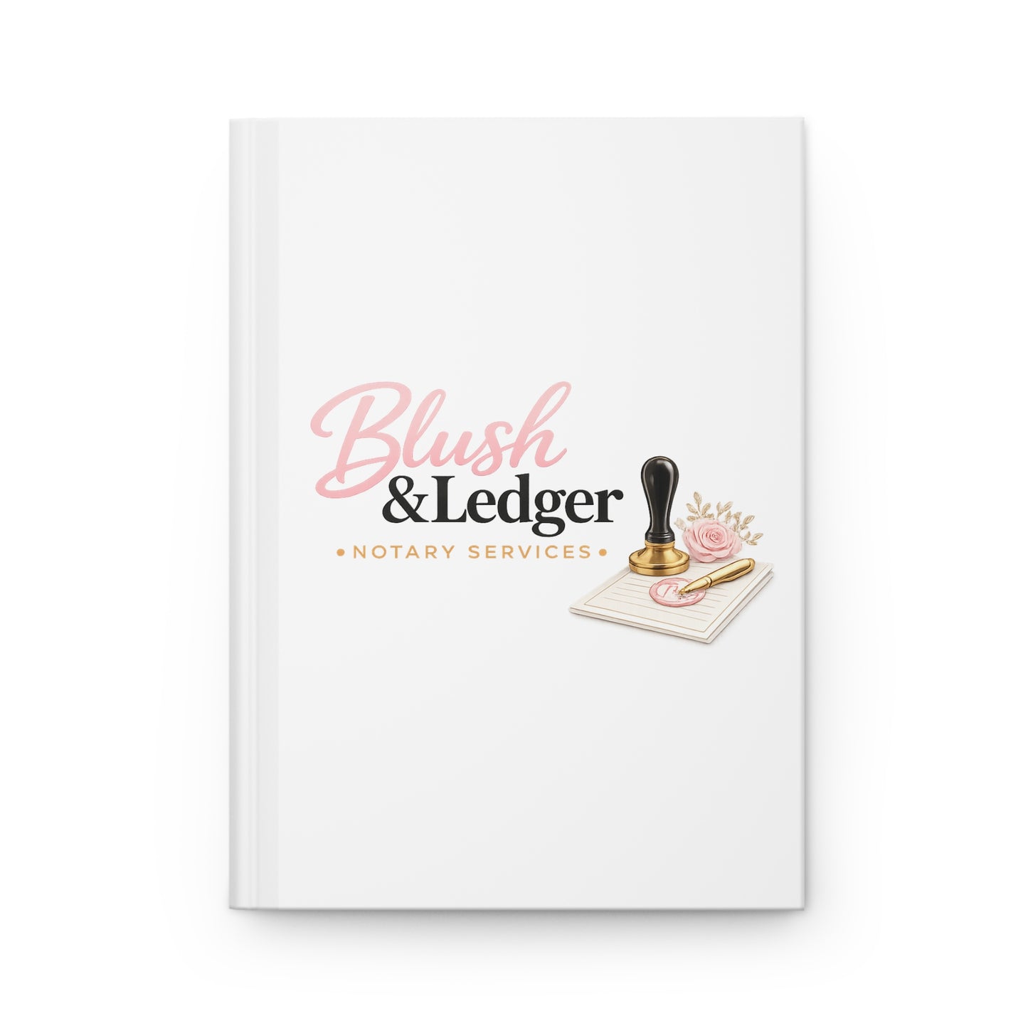 Blush & Ledger Hardcover Journal — "Write it. Claim it. Become it."