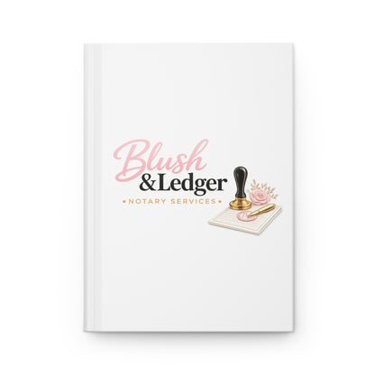 Blush & Ledger Hardcover Journal — "Write it. Claim it. Become it."