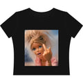 Sassy Doll Graphic Tee – Middle Finger Barbie Attitude Crop Top